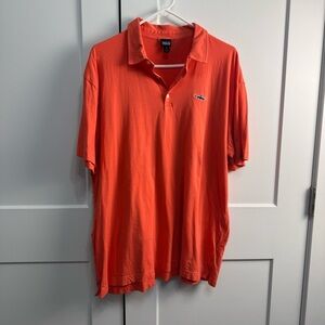 Patagonia Trout Fitz Roy Men's Quick Dry Polo Coral Size XL Organic Cotton